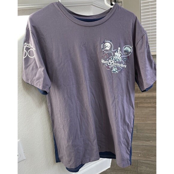 disney 50th anniversary t shirt blue purple size large Graphic Print Limited - Picture 8 of 8